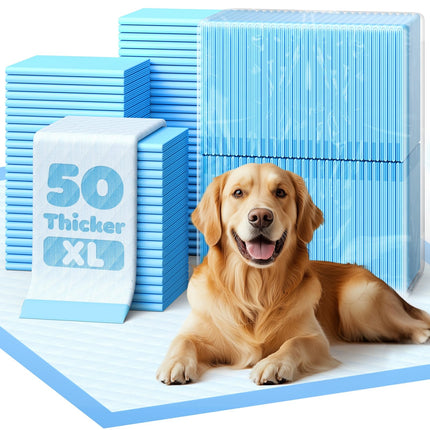 Puppy Pads for Dogs, 34x28 in, 6-Layer Leakproof, 50-Pack