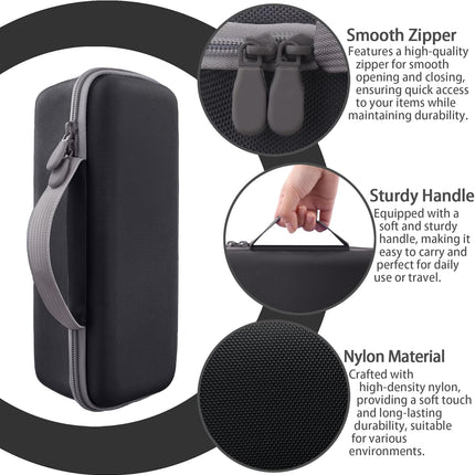 co2CREA for Turtlebox Ranger Loud Outdoor Portable Bluetooth 5.4 Speaker, Hard Carrying Case with Handle, Shockproof Protective Travel Storage Case, Black