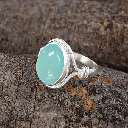 Solid 925 Sterling Silver Ring For Women & Girls Natural Gemstone Ring Sterling Silver Wedding Ring February Birthstone Bezel Set Gemstone Ring