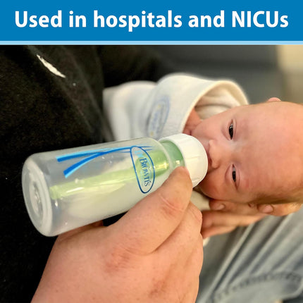 Dr. Brown's Natural Flow Level T Narrow Baby Bottle Nipple, Newborn Slow Flow, 0m+, 100% Silicone, 6-Pack