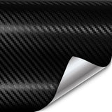 XPO Black Carbon Fiber 5ft x 1ft Car Wrap Vinyl Roll with Air Release