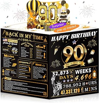 3D Pop Up 40th Birthday Card for Men and Women
