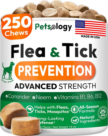 Flea and Tick Prevention Soft Chews for Dogs, 250 Count