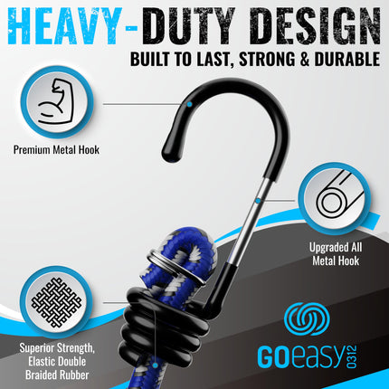 Bungee Cords with Hooks, Outdoor Heavy-Duty Bungee Straps, 21pcs - photo 3