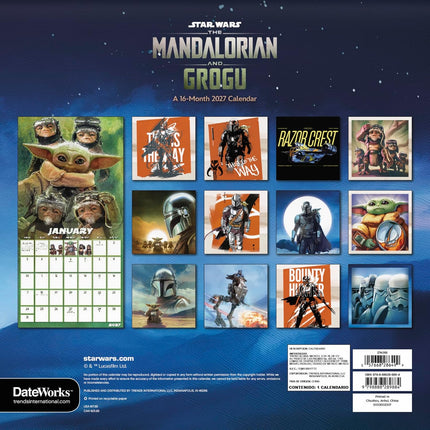 2027 Star Wars: The Mandalorian and Grogu Wall Calendar