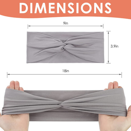 12 Pcs Stretchy Headbands for Women, Absorbed Sport Headband