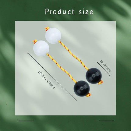 Authentic Aslatuas Traditional African Rhythm Shakers Ball, Handcrafted Kashaka Percussion Instrument for Music Lovers, Unique Artistic Design Kashaka Style Shaker(Black&White)