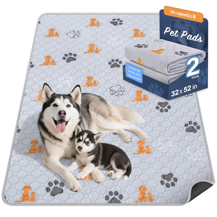 Washable Pee Pads for Dogs, Waterproof, 18 x 24 in, 4 Pack, Gray