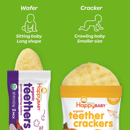 Organic Baby Teething Wafers, 3 Flavor Variety Pack, 12 Count Pack of 3 - photo 5