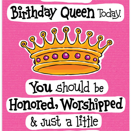 Funny Birthday Card for Women, Her & Friends! Birthday Queen Joke