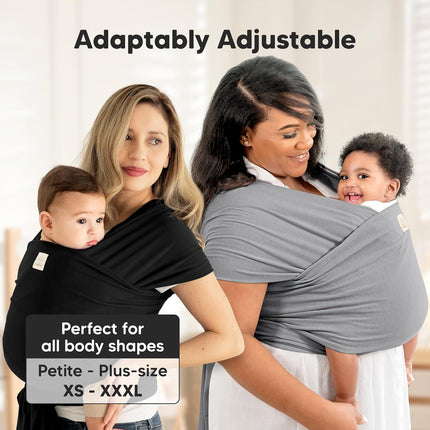 KeaBabies Baby Wrap Carrier - All in 1 Original Baby Carrier Newborn to Toddler Sling, Easy to Wear, Hands Free Bonding, Lightweight, Breathable Infant Wraps (Chevron Maze)
