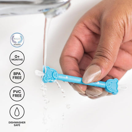 Baby Nose Cleaner & Ear Wax Removal Tool - Safe Booger & Earwax Removal for Newborns, Infants, Toddlers - Dual-Ended - Essential Baby Stuff