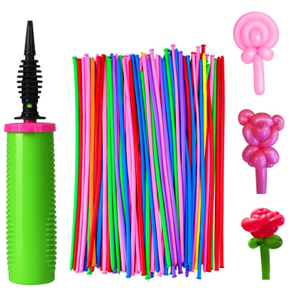 Balloon Pump Handheld Two-Way Dual Action - Hand Blower Air Pumper for Balloons - Ballon Inflator Pumping - Manual Baloon Inflators Machine (Green 1 Piece)