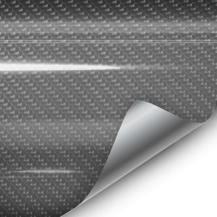 Epoxy High Gloss Carbon Vinyl Automotive Wrap Film DIY Easy to Install No Mess (1ft x 5ft, Black)
