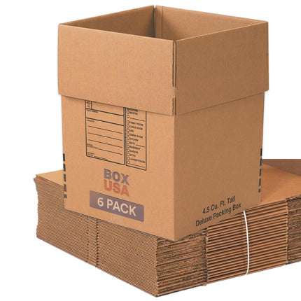 Cajas de mudanza resisten 65lbs, 18"L x 14"W x 12"H (paquete de 10) medianas - caja de cartón corrugado para envío, correo, empaque, embalaje y almacenamiento