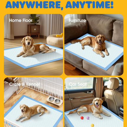 Puppy Pads for Dogs, 34x28 in, 6-Layer Leakproof, 50-Pack