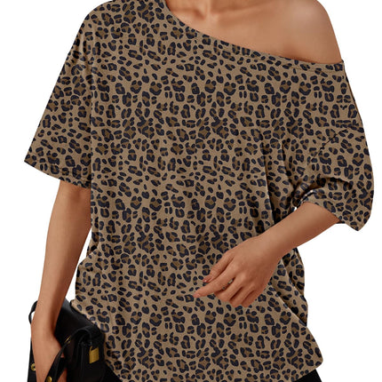Tops de Hombros Descubiertos para Mujer, Camisetas de Verano Oversized 2026