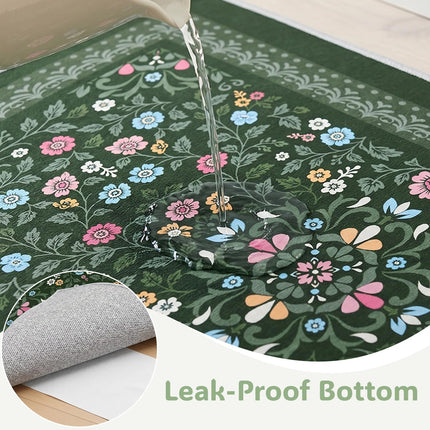 Cat Litter Mat, 2 Pack 33" x 22" Machine Washable for Litter Boxes