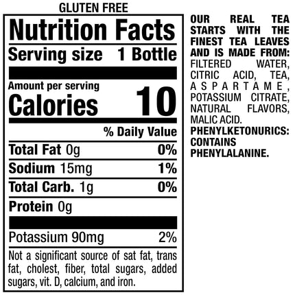 Snapple Zero Sugar Peach Tea, 16 fl oz Recycled Plastic Bottle