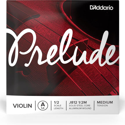 D'Addario Prelude Violin Single A String, 1/2 Scale, Medium Tension