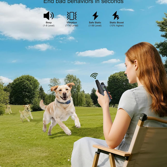 Dog Shock Collar - 4500FT Dog Training Collar with Remote