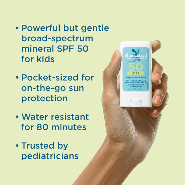 Kids Mineral SPF 50 Sunscreen Stick, Zinc Oxide