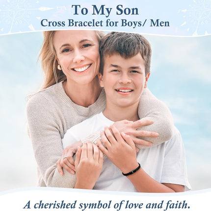 Mens Cross Bracelet as Easter Basket Stuffers for Teens, Soccer Baseball Joshua 1 9 Cross Bracelet Basketball Philippians 4:13 Accessories as Boys Easter Gifts for Sons Baptism Confirmation