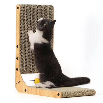 Rascador para Gatos, Almohadilla Rascadora en Forma de L de 18.9 Inch para Gatos de Interior