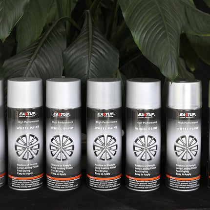 EASTUP Premium Metallic Chrome Acrylic Enamel Wheel Paint - Brilliant Finish, High Durability, Fade-resistant, Quick Drying Rim Coating Spray Paint.