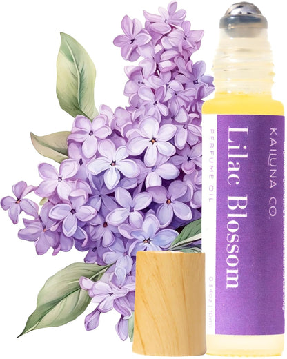 Lilac Blossom Perfume Roll-On with Organic Jojoba Oil, Alcohol Free, 0.34 fl oz