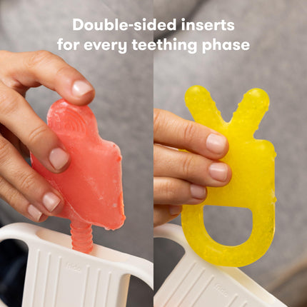 Silicone Teething Toys, 4-in-1 Teether for Babies & Infants