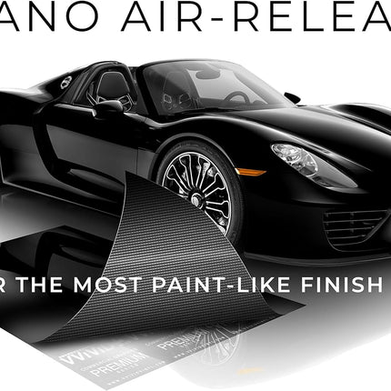 VViViD+ Ultra Gloss Premium Vinyl Car Wrap Film (1ft x 5ft, Gloss Piano Black)