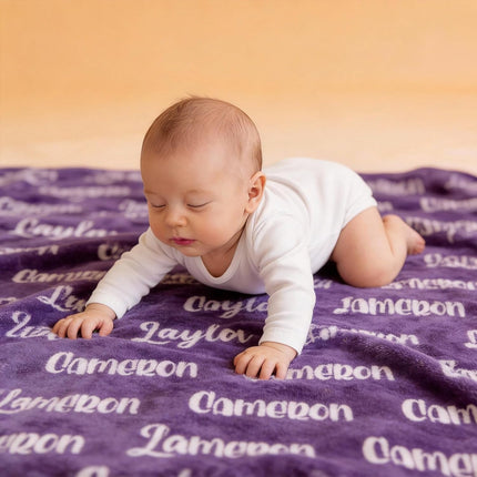 Ships Next Day - Personalized Baby Blanket with Name, Custom Swaddle Blanket for Boys Girls, Ultra-Soft Fleece Blanket, Ideal Customized Baby Gifts for Newborns and Baby Showers
