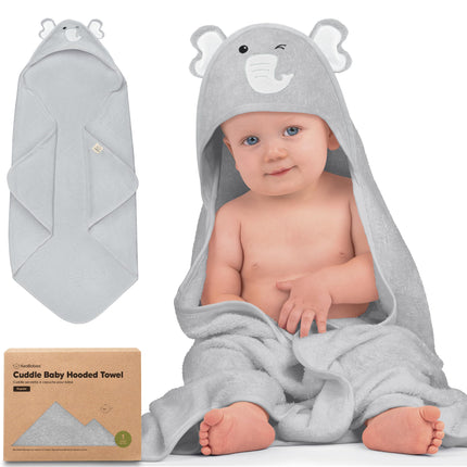 Hooded Baby Towel for Newborn, Baby Bath Towels (Frog, 35x35)