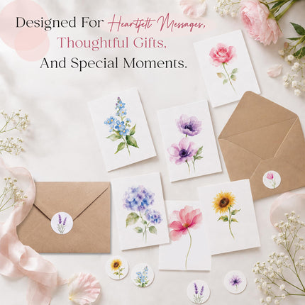 Blank Cards with Envelopes, Watercolor Flower 50 Pack 3.5x5 inches - photo 4
