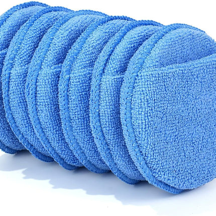 6 Pack Microfiber Wax Applicator Pads, Car Wax Applicator with Finger Pocket, Detail & Polishing Foam Pad for Car Cleaning and Best Polishing (5 inch)