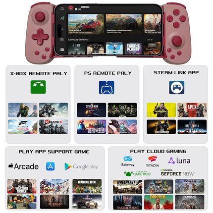 arVin Wireless Gaming Controller for iPhone, iPad, Android, Samsung Galaxy, Tablet, Switch, PS4, PC Gamepad with Hall Effect Joystick/Turbo/6-Axis Gyro/Vibration, Direct Play for Call of Duty, Genshin