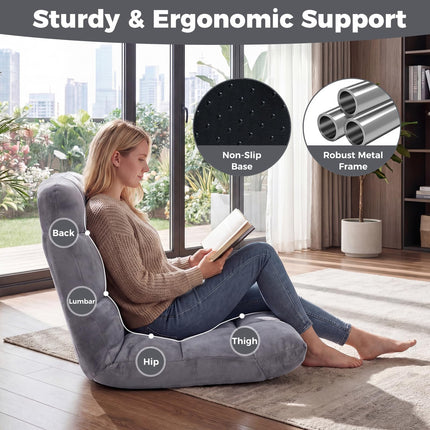 Floor Chair, 14 Positions Adjustable Floor Gaming Chair