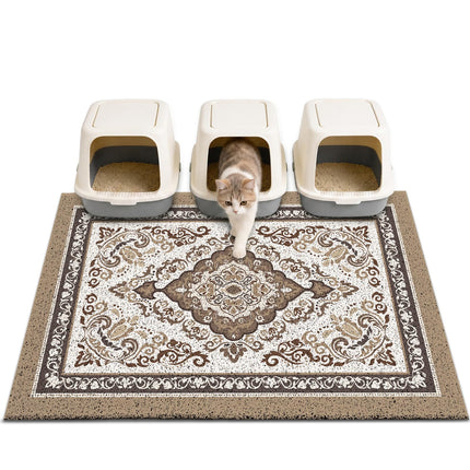 24"x15" Cat Litter Mat Non-Slip Washable Litter Box Mat