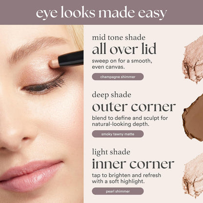 Cream-to-Powder Waterproof Shadow Stick – Champagne Shimmer – Long-Lasting, Crease-Proof, Medium - photo 5