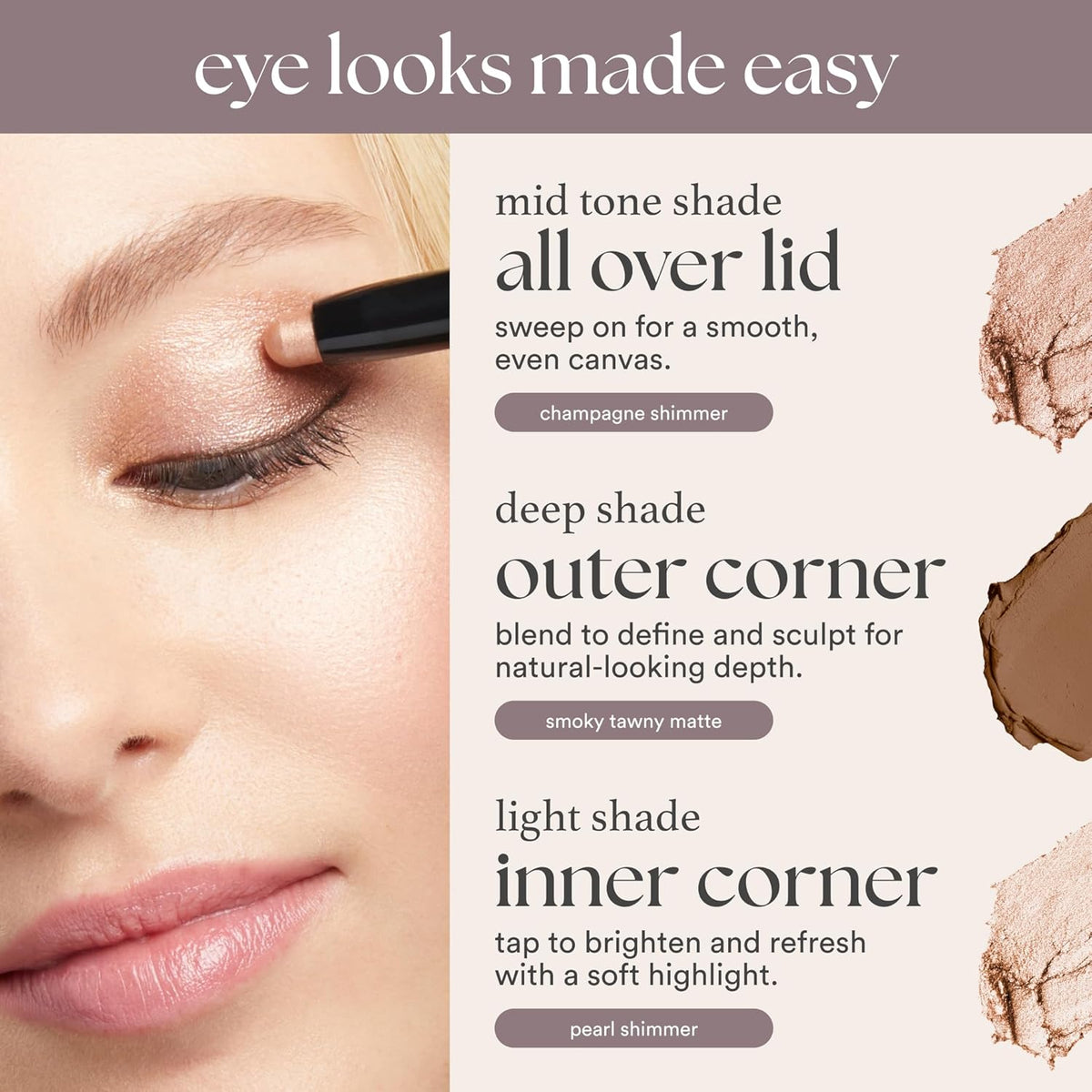 Eyeshadow 101 Cream-to-Powder Waterproof Eyeshadow Stick - Champagne Shimmer - photo 5