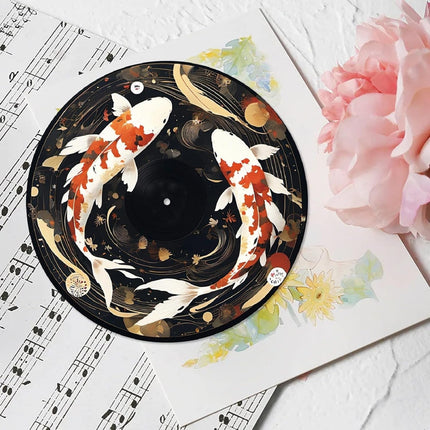CRASPIRE Turntable Mat Record Player Mat Fish 12inch Reduce Noise Pad Turntable Slipmat Antistatic Anti Slip Felt Platter Slip Mat Protective Mat for Home Record Players