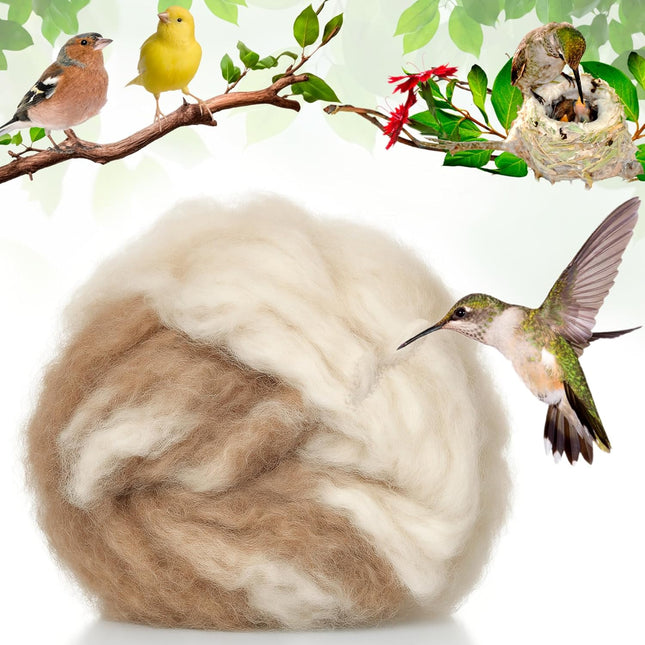 Bird Nesting Material – Hummingbird Nesting Material - Natural Nest Bedding Refill for Hummingbirds Parakeets Finches