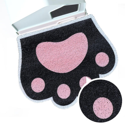 Cute Cat Litter Mat 24”x16”, Litter Box Mat, Litter Trapping Mat, Soft on Kitty Paws, Easy Clean, Anti Slip, Pet Accessories, Door Floor mats - Grey Pink