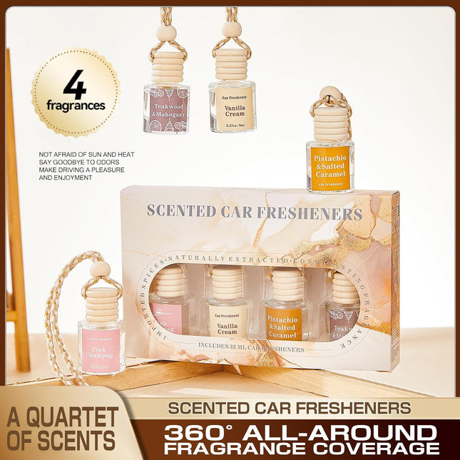 Car Air Freshener Diffuser, Hanging Car Scents Air Freshener, Car Fresheners Long Lasting, Essential Oil Diffuser
