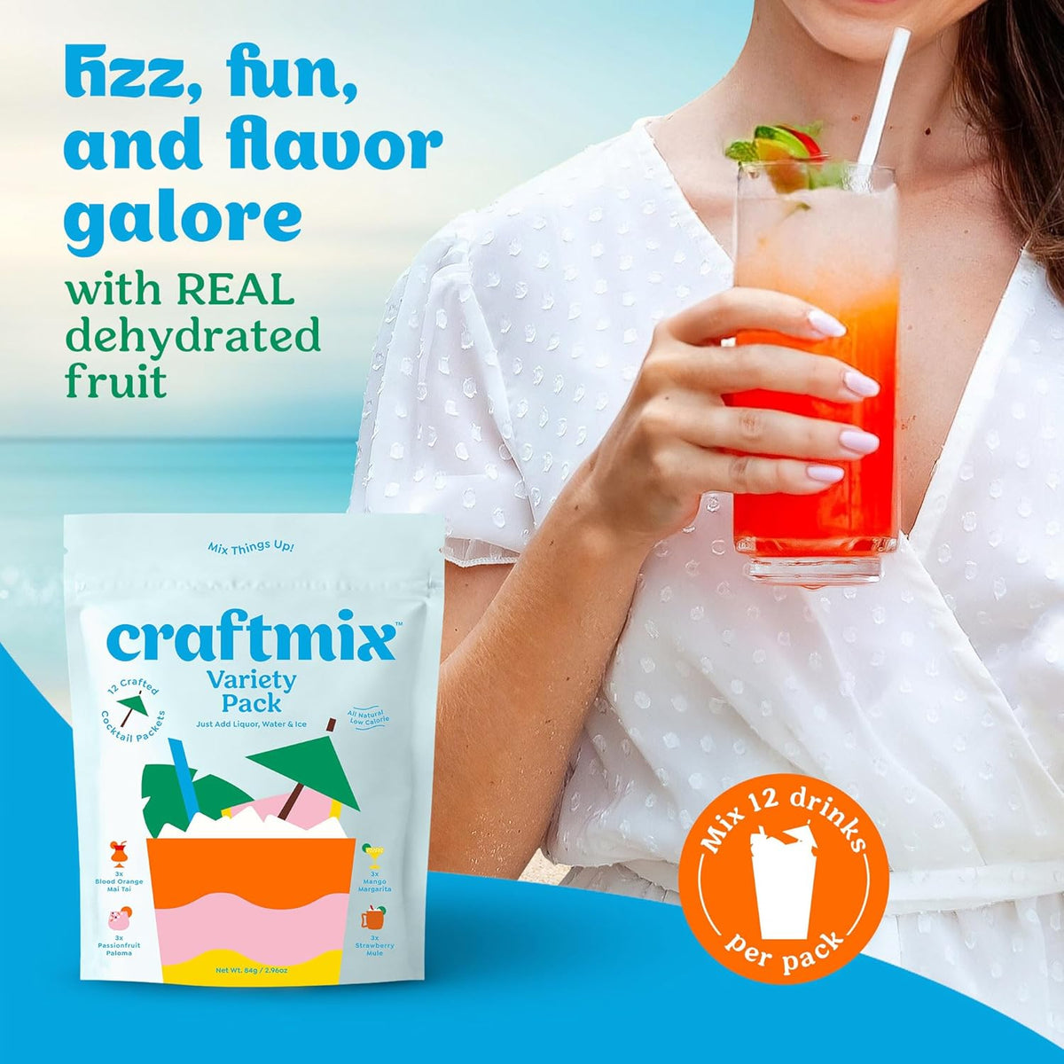Variety Pack Cocktail & Mocktail Drink Mixer Packets, 12 Pack - photo 5