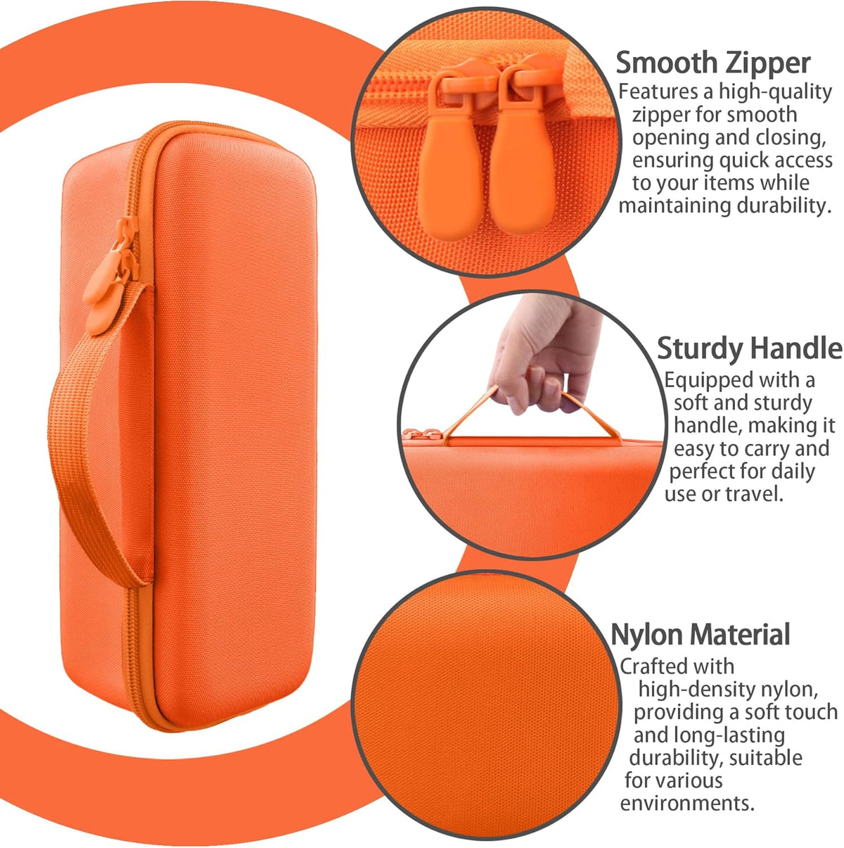 Orange Shockproof Hard Carrying Case with Handle for Ranger Loud Outdoor Bluetooth 5.4 Speaker - photo 5