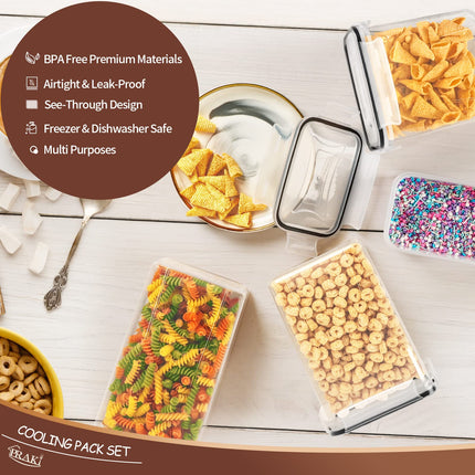 Set de recipientes herméticos para alimentos con tapas - 24 PCS, libre de BPA
