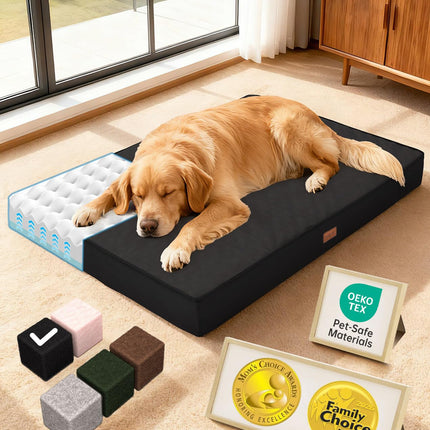Orthopedic Large Dog Bed, Reversible Memory Foam, 41 inch-XL(Gray)