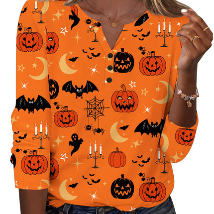 Long Sleeve Shirts for Women Casual V Neck Fall Tops Summer Blouses